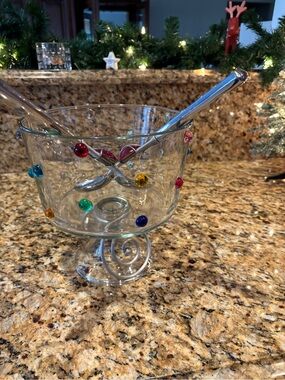 Neiman Marcus Artisan Wire-Wrapped Glass Serving Set